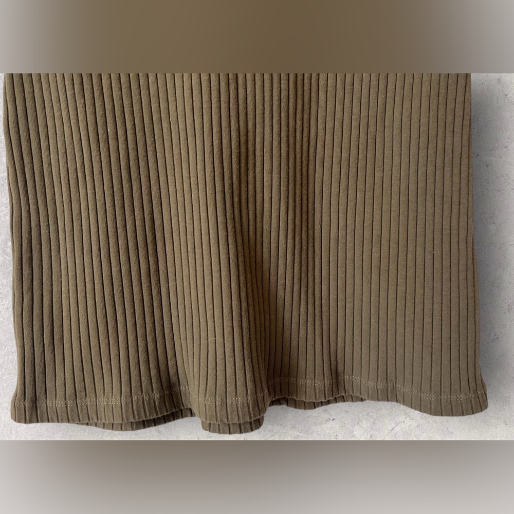 Sanctuary Olive Green Rider Ribbed Mini Dress Size M - Picture 10 of 11